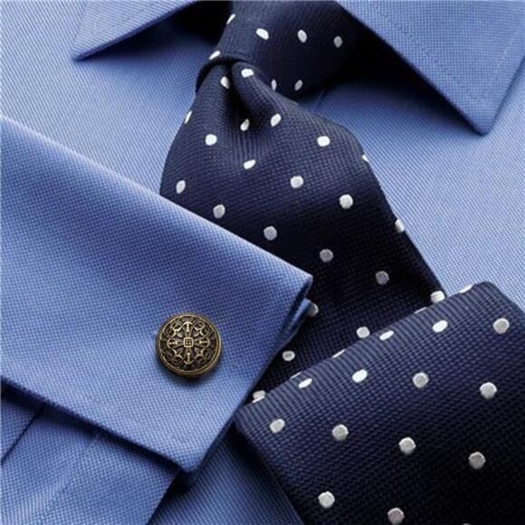 Cufflinks and Studs for Men-Fashion Men Vintage Enamel Carbon Fiber Tuxedo Shirt - Picture 3 of 7